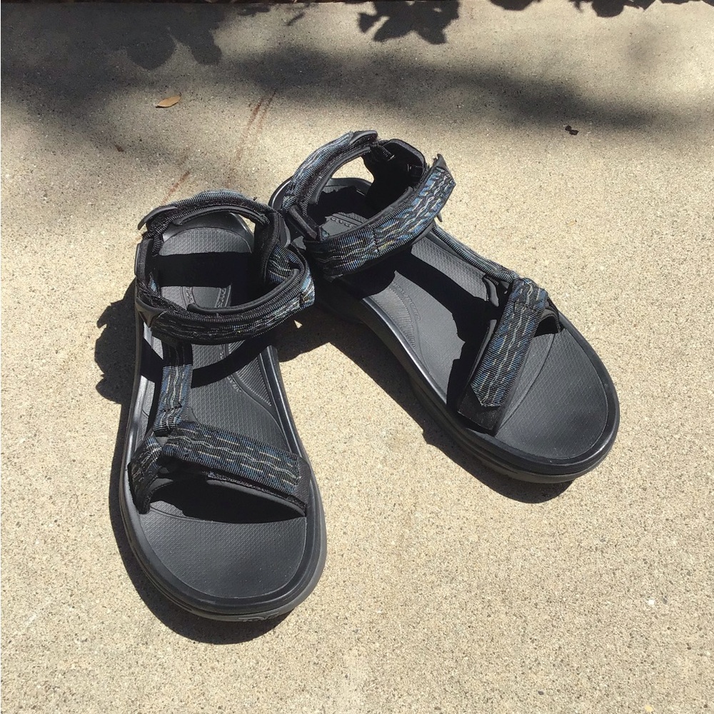 Teva Black Gray Strappy Outdoor Sandals